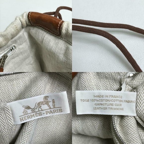 HERMES Foolby 25 Multi Cluch Bag Pouch ToileChevron Beige - Picture 12 of 12